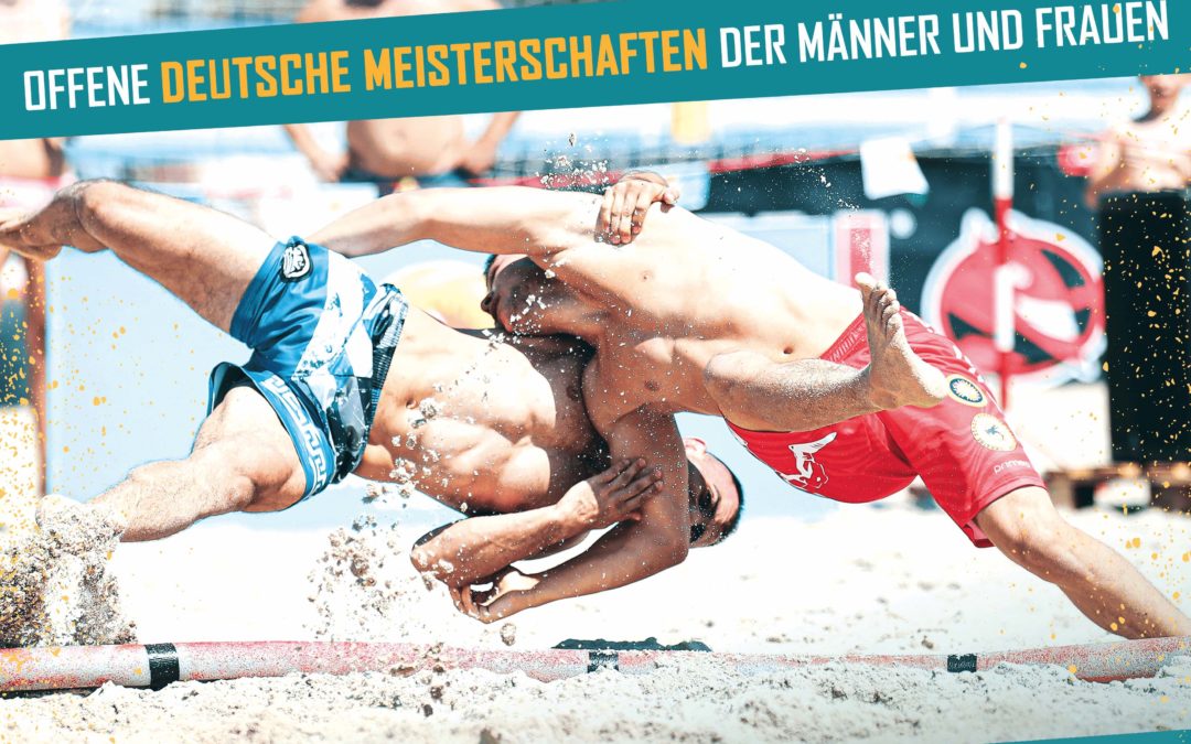 Hot Sum­mer! Beach-Wrest­ling – offe­ne Deut­sche Meis­ter­schaf­ten in Hallbergmoos