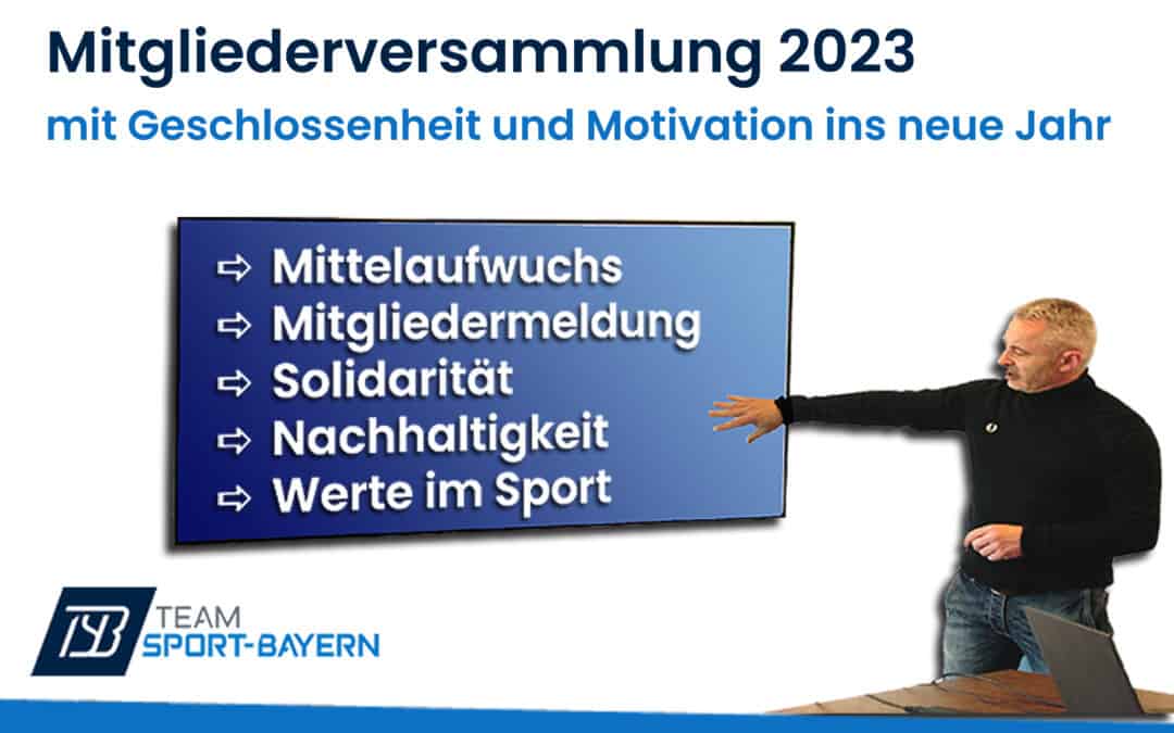 TSB-Mit­glie­der­ver­samm­lung: Soli­da­risch ins Sport­jahr 2023