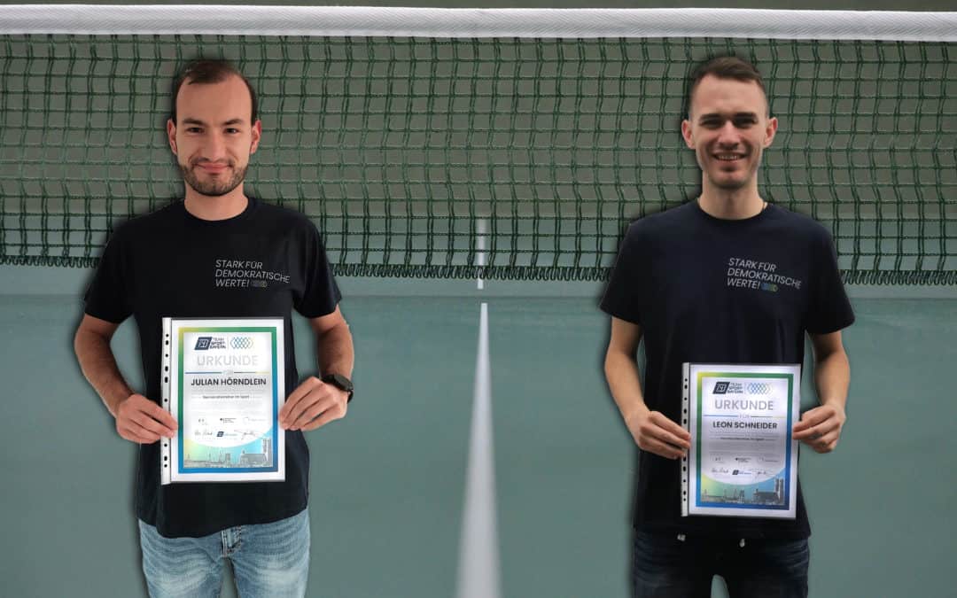 Tisch­ten­nis stellt erst­mals Demo­kra­tie­trai­ner in Bayern